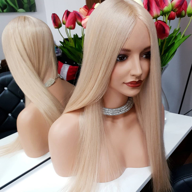 Buy Jewish Wigs Online Virgin Human Hair Blonde Color Kosher Wig Monofilament Base